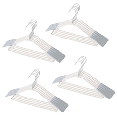 Kuber IndustriesPP Cloth Hanger Set of 20 with Zinc Plated Steel Hook (Grey)