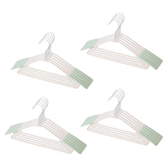 Kuber IndustriesPP Cloth Hanger Set of 20 With Zinc Plated Steel Hook (Green)