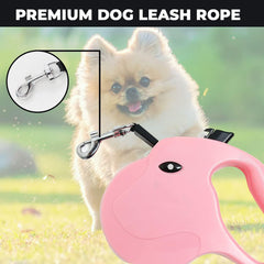 Kuber Industries Pack Of 6 Retractable Dog Leash|One Button Break With Safety Lock|Automatic & Non-Slip Handle|WINDOG-1092|Soft Padded Handle For Comfortable Grip|Pet Training & Walking Accessory|Pink