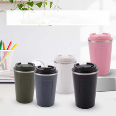 Kuber Industries Insulated Coffee Tumbler Mug with Lid for Office, Gym & Travel | Stainless Steel Leak-Proof Thermos for Tea/Coffee/Water - Ideal for Hot & Cold Beverages | Light Blue