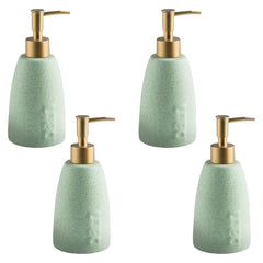 Kuber Industries Liquid Soap Dispenser | Handwash Soap Dispenser | Soap Dispenser for Wash Basin | Shampoo Dispenser Bottle | Bathroom Dispenser Bottle | ZX044GN | Pack of 4 | 320 ml | Green