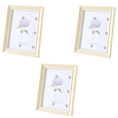Kuber Industries Photo Frame For Home D?cor|Use Horizontal & Vertical|Crystal Clear Glass|Perfect For Home, Office And Shop "16.7x21.8CM"-Pack of 3 (Cream)