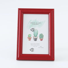 Kuber Industries Photo Frame For Home Décor|Use Horizontal & Vertical|Crystal Clear Glass|Perfect For Home, Office And Shop "11.6x16.7CM"-Pack of 6 (Red)
