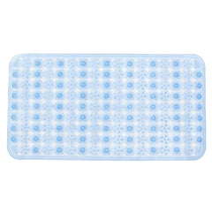 Kuber Industries Bathroom Mat|Anti Slip Mat for Bathroom Floor|Durable,Wear Resistant & Easy to Maintain|Acupressure & Foot Massager Door Mat with Water Drainage Holes|SG-01|69x36 cm,Blue (Pack of 3)