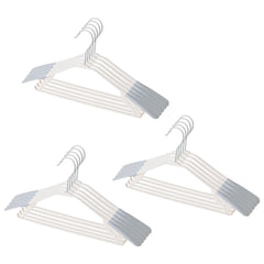 Kuber IndustriesPP Cloth Hanger Set of 15 with Zinc Plated Steel Hook (Grey)