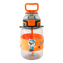 Kuber Industries Pack of 3 Kids Water Bottle With Straw |Sipper Water Bottle For Kids Boys Girls| Water Bottle with Locking Flip Lid | 800 ml |Orange | SYZ-7744C