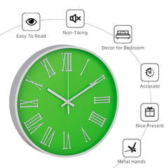 Heart Home Wall Clock | Fancy Watch Wall Clocks | Office Wall Clock | Clock for Living Room | Clock for Bedroom | Clock for Hall | Machinery-Quartz | 12 Inch | F-Green