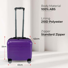 Kuber Industries 16inch Strong & Lightweight Cabin Trolley Bags with 360 Degree Rotating Wheels | Expandable Carry-On Cabin Luggage Suitcase | Bags for Travelling | C015116BLE-Blue