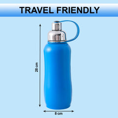 Urbane Home Vacuum Insulated Water Bottle| Stainless Steel Sipper Water Bottle | Hot & Cold Water Bottle | Leakproof, BPA Free, Rustproof | 750 ML | Blue