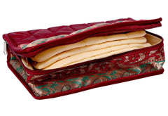 Kuber Industries Portable Jewellery Organizer With 4 Tranasparent Pouches With Top Handle (Maroon)-HS43KUBMART25825