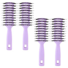 Kuber Industries Hair Brush | Flexible Bristles Brush | Hair Brush with Paddle| Suitable For All Hair Types | Round Vented Hair Brush | 4 Piece | Pack of 2 | C13-X-PURP | Purple