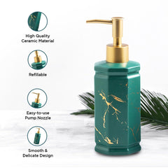 Kuber Industries Liquid Soap Dispenser | Handwash Soap Dispenser | Soap Dispenser for Wash Basin | Shampoo Dispenser Bottle | Bathroom Dispenser Bottle | 15 Piece | Pack of 5 | 350 ml | Black