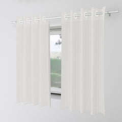 Heart Home Window Curtain | Sheer Window Curtains | Parda for Living Room | Drapes for Bedroom | Window Curtain Parda for Home Décor | Lining Net | 5 Feet | Cream