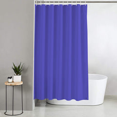 Kuber Industries 2 Pieces PEVA Shower Curtain Liner, Heavy Duty Plastic Shower Curtain with Hooks for Bathroom, Bathtub, 70" x 80", Orange & Blue-KUBMART11566
