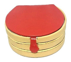 Kuber Industries Wooden 2 Pieces Velvet Small Round Bangle Box (Maroon) -CTKTC038961