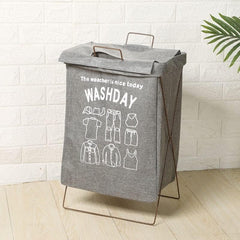 Heart Home Laundry Basket For Clothes|Foldable Laundry Hamper|Basket For Toys, Dirty clothes, Storage "40 LTR" (Grey)