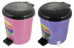 Heart Home 2 Pieces Table Top Desk Garbage Dustbin Trash for Office Home Work Place, 2 LTR(Pink & Purple)-HEART10355