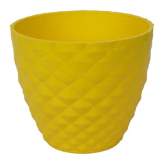 Heart Home Flower Pot | Flower Planter Pots for Indoor | Flower Pots for Outdoor | Pot for Garden & Balcony Flowering | Flower Plants Pot | Diamond Flower Pot | 6 Inch | Yellow