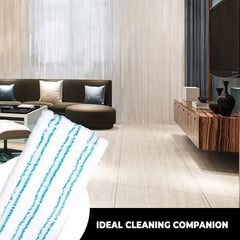 Homestic Pack of 2 Microfiber Floor Cleaner Mop Refill|Durable & Long Lasting|Extra Thick Microfiber for Deep Cleaning|Multi Utility Floor Cleaner Mop for Homes, Offices & Schools|FH8022|Green