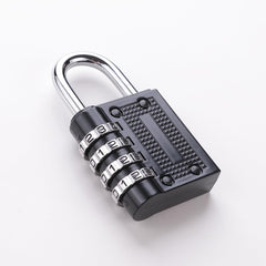 Kuber Industries 4 Digit Combination Padlock|Keyless Luggage Lock-Pack of 2 (Black)