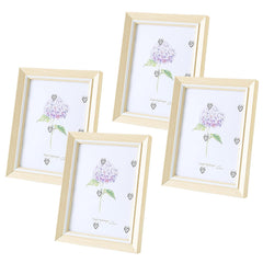 Kuber Industries Photo Frame For Home Décor|Use Horizontal & Vertical|Crystal Clear Glass|Perfect For Home, Office And Shop "16.7x21.8CM"-Pack of 4 (Cream)