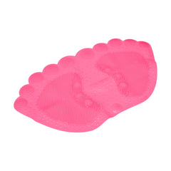 Heart Home Bath Mat | PVC Bathroom Mat | Shower Bath Mat | Foot Shape Bath Tub Mat | Foot Massager Mat | Anti-Skid Floor Mat | Shower Mat | Pink