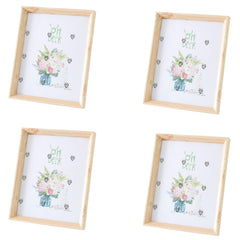 Kuber Industries Photo Frame For Home Décor|Use Horizontal & Vertical|Crystal Clear Glass|Perfect For Home, Office And Shop "21.8x26.9CM"-Pack of 4 (Natural)
