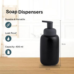 Kuber Industries Liquid Soap Dispenser | Handwash Soap Dispenser | Soap Dispenser for Wash Basin | Shampoo Dispenser Bottle | Bathroom Dispenser Bottle | JY00012 | 400 ml | Black