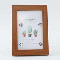 Kuber Industries Photo Frame For Home Décor|Use Horizontal & Vertical|Crystal Clear Glass|Perfect For Home, Office And Shop "11.6x16.7CM"-Pack of 4 (Brown)