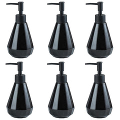 Kuber Industries Liquid Soap Dispenser | Handwash Soap Dispenser | Soap Dispenser for Wash Basin | Shampoo Dispenser Bottle | Bathroom Dispenser Bottle | 6 Piece | Pack of 2 | ZX060BK | 250 ml | Black