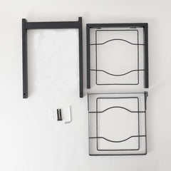 Kuber Industries 2-Layer Pots and Pans Organiser Rack|Kitchen Organization And Storage|Adjustable Pot Lid Holder Rack|Home Kitchen Accessories (Black)