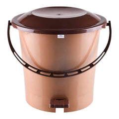 Heart Home Pedal Dustbin|Plastic Pedal Dustbin|Kitchen Waste Paper Bin|Dustbin For Bedroom|5 Liter Dustbin (Coffee)