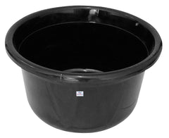 Heart Home 2 Pieces Plastic Bucket & Tub Set (Black)