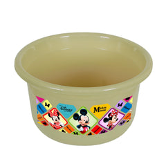 Heart Home Disney Check Bath Tub | Versatile Utility Gaint Tub | Plastic Bath Tub for Baby | Clothes Washing Tub For Bathroom | Feeding Pan Tub | TUB-25 LTR | Pack of 2 | Beige