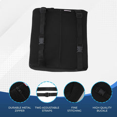 Kuber Industries Memory Foam Lumbar Support Pillow for Back Pain Relief | Back Support Pillow for Office Chair & Car Seat | Back Rest Lumber Cushion for Long Sitting | MD-GBC2-Black