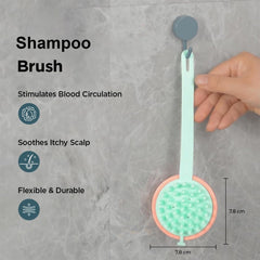 Kuber Industries Hair Massager Brush | Soft Silicone Bristles | Shampoo Brush for Hair Washing | Scalp Massager | Massager Brush For Dandruff | 12 Piece | Pack of 4 | XJPNKU | Pink
