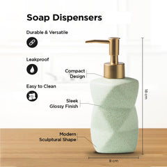 Urbane Home Liquid Soap Dispenser | Handwash Soap Dispenser | Soap Dispenser for Wash Basin | Shampoo Dispenser Bottle | Bathroom Dispenser Bottle | 300 ML | Green