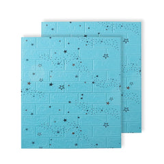 Kuber Industries Foam Brick Pattern 3D Wallpaper for Walls|Soft PE Foam| Easy to Peel, Stick & Remove DIY Wallpaper|Suitable on All Walls|Pack of 2 Sheets,70 cm X 77 cm