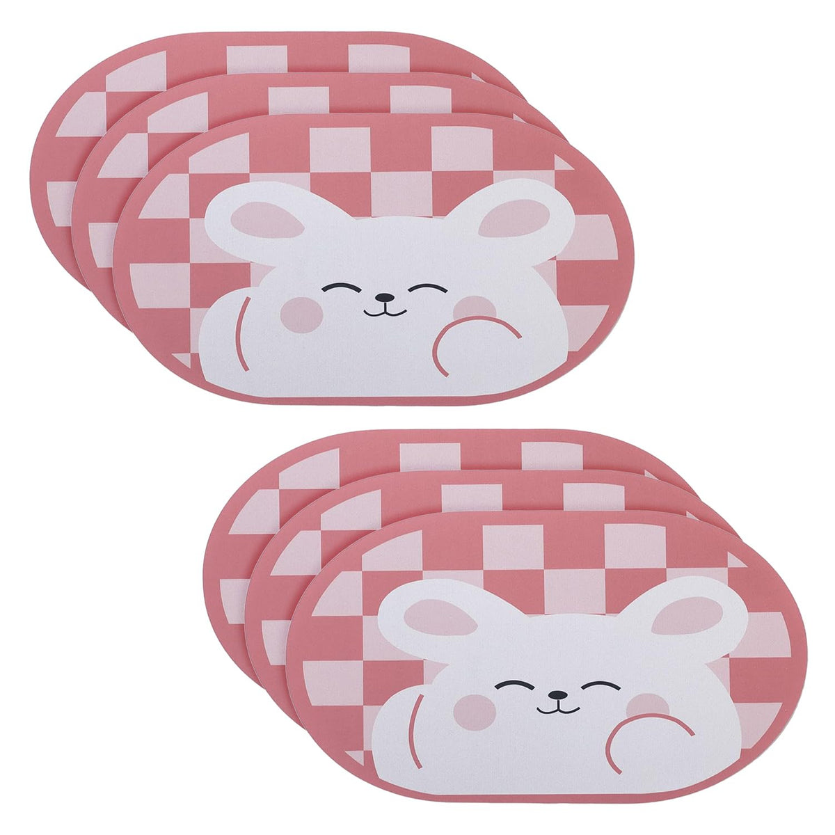 Kuber Industries Bath Mat | PVC Bathroom Mat | Shower Bath Mat | Floor Tub Mat | Diatom Mud Oval Mat | Anti-Skid Shower Bathroom Mat | CF-220805 |Pack of 6| Multi