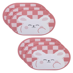 Kuber Industries Bath Mat | PVC Bathroom Mat | Shower Bath Mat | Floor Tub Mat | Diatom Mud Oval Mat | Anti-Skid Shower Bathroom Mat | CF-220805 |Pack of 6| Multi