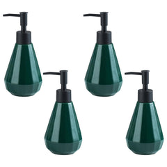 Kuber Industries Liquid Soap Dispenser | Handwash Soap Dispenser | Soap Dispenser for Wash Basin | Shampoo Dispenser Bottle | Bathroom Dispenser Bottle | ZX060GN | Pack of 4 | 250 ml | Green