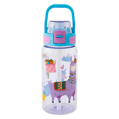 Kuber Industries Pack of 6 Kids Water Bottle With Straw |Sipper Water Bottle For Kids Boys Girls| Water Bottle with Locking Flip Lid | 650 ml | Blue | SYZ-7782B