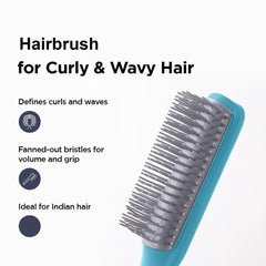 Kuber Industries Hair Brush | Bristles Brush | Hair Brush with Paddle | Brush for Curly wavy Hairs | Suitable For All Hair Types | Hair Brush Styling Hair | 4 Piece | C19BLE | Pack of 2 | Blue