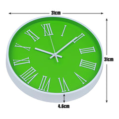 Heart Home Wall Clock | Fancy Watch Wall Clocks | Office Wall Clock | Clock for Living Room | Clock for Bedroom | Clock for Hall | Machinery-Quartz | 12 Inch | F-Green
