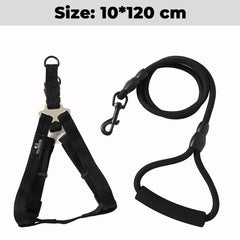 Kuber Industries Dog Harness For Medium Dogs & Leash Set|Premium Metal Hook|PDMGL-005-3|Comfortable Grip|Hand Spliced Belt For Added Strength |PDMGL-005-3|Soft Padding|Stylish Design|Black (Pack Of 5)
