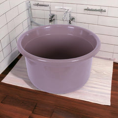 Heart Home Bath Tub | Versatile Utility Gaint Tub | Plastic Bath Tub for Baby | Baby Bathing Tub | Clothes Washing Tub For Bathroom | Feeding Pan Tub | TUB-25 LTR | Brown