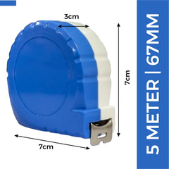 Kuber Industries Measuring Tape | Professional Surveying Tape Strip | Measuring Tape Strip | Outdoor Scale Measurement Tool | Durable Surveying Tape | Metric Tape | 5 Meter | Blue