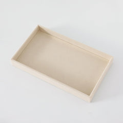 Kuber Industries 20 Pieces Velvet Jewelry Trays Organizer | Jewelry Storage Box | Jewelry Organizer|Showcase Holder Dresser Organizer for Earring Necklace Bracelet Ring | Pack of 5 | YBL4-01 | Beige