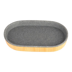 Heart Home Premium Polyresin Soap Holder | Modern Stylish Accessory for Kitchen | Office | Bathroom | Non Fragile | Scratch Proof | Moisture Resistant | Grey-Natural Color