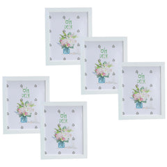 Kuber Industries Photo Frame For Home Décor|Use Horizontal & Vertical|Crystal Clear Glass|Perfect For Home, Office And Shop "21.8x26.9CM"-Pack of 5 (White)